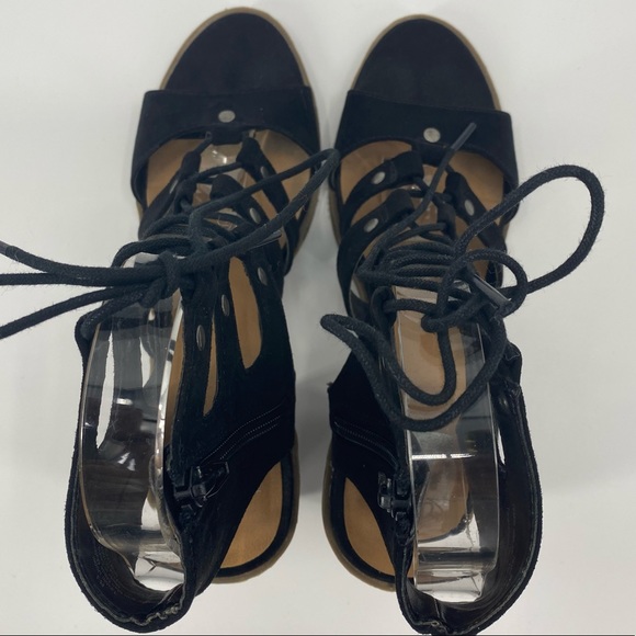 DV by Dolce Vita | Black Suede Lace Up Sandals - Picture 10 of 12